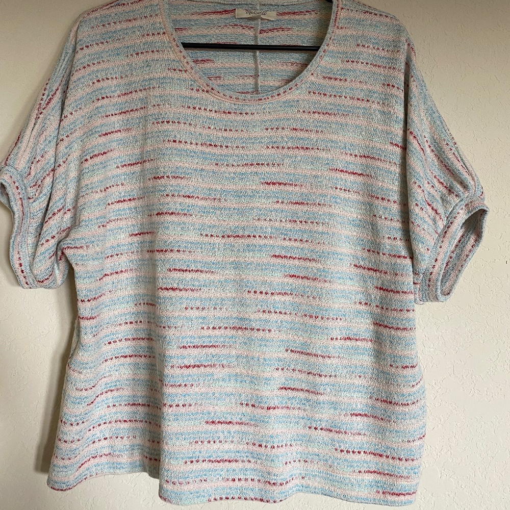 Madewell puff sleeve striped top
